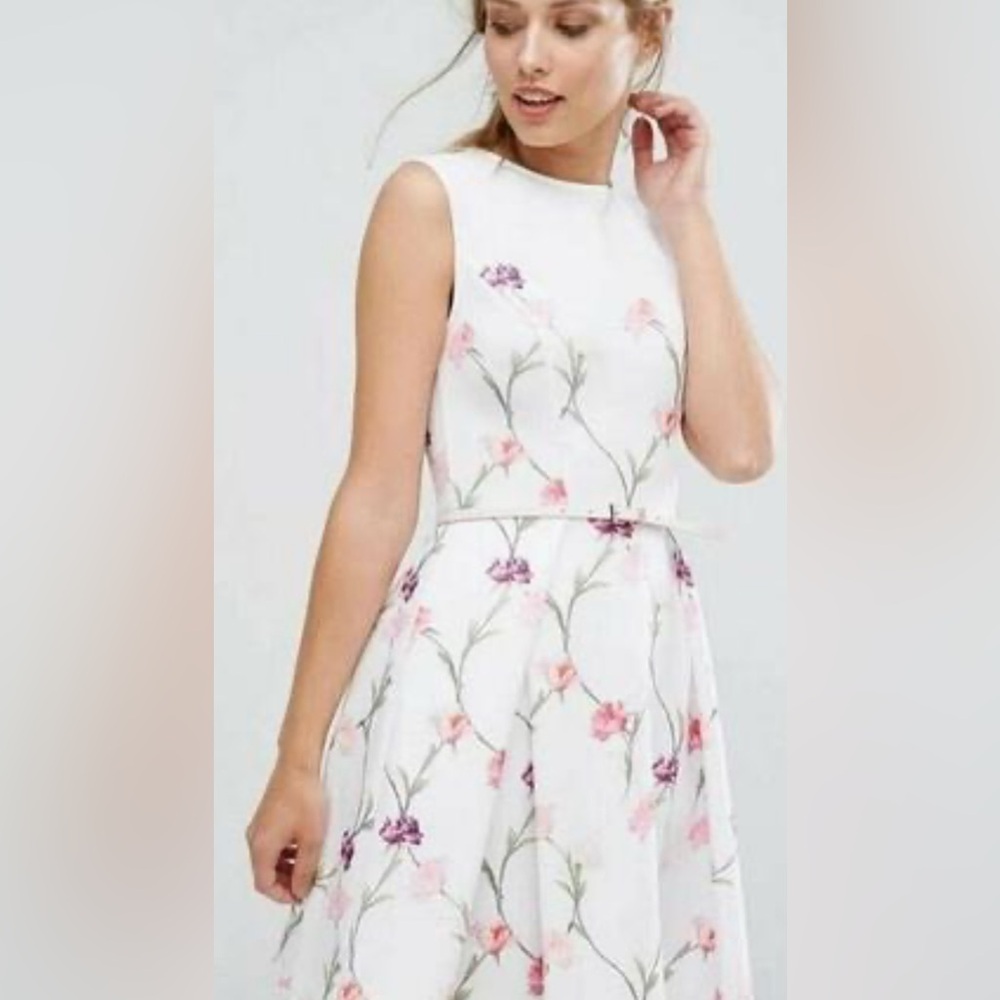 Ted Baker Ahlanna Sketchbook A-line Skater Dress(Ted sz2/US4-6)